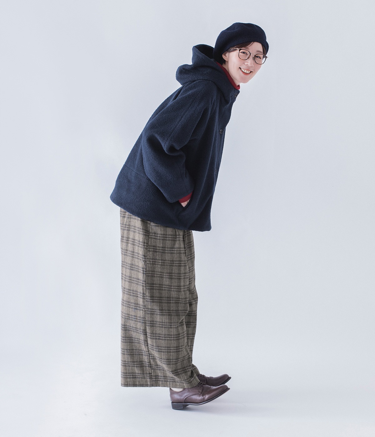 ブークレ フードショートコート｜&yarn（アンドヤーン）の商品詳細