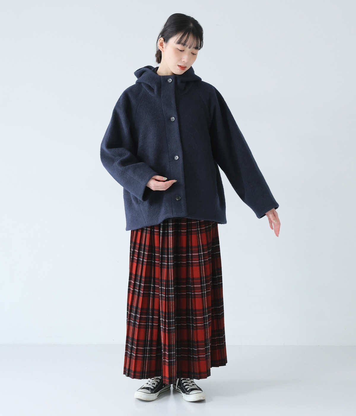 ブークレ フードショートコート｜&yarn（アンドヤーン）の商品詳細