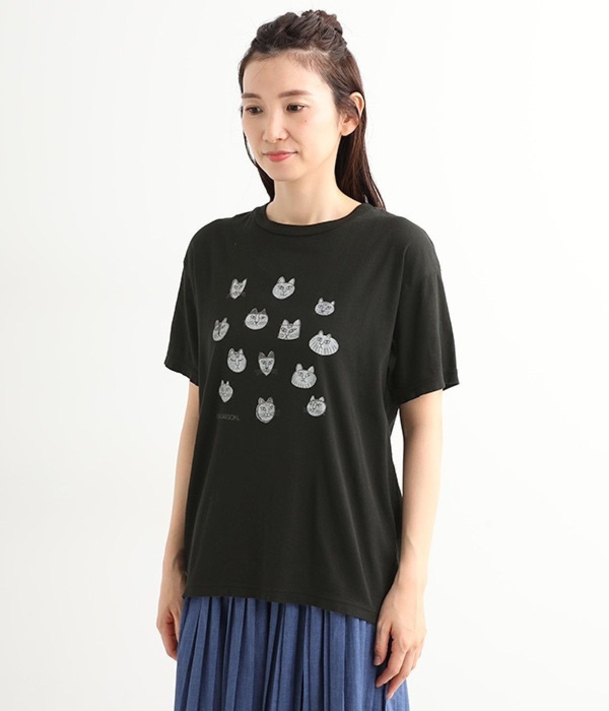 LISA LARSONコラボ ねこのかおプリントTシャツ｜BIWACOTTON（ビワ