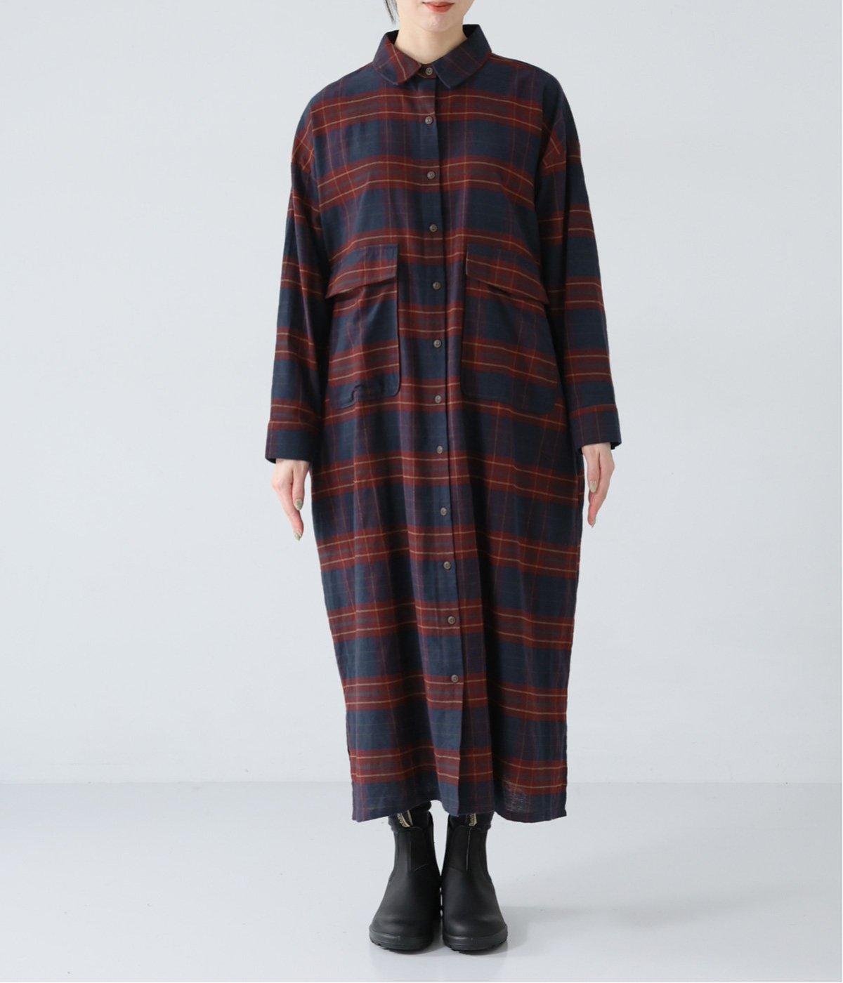 ナチュラルチェックワーク風ワンピース｜COLORK（カラック）の商品詳細