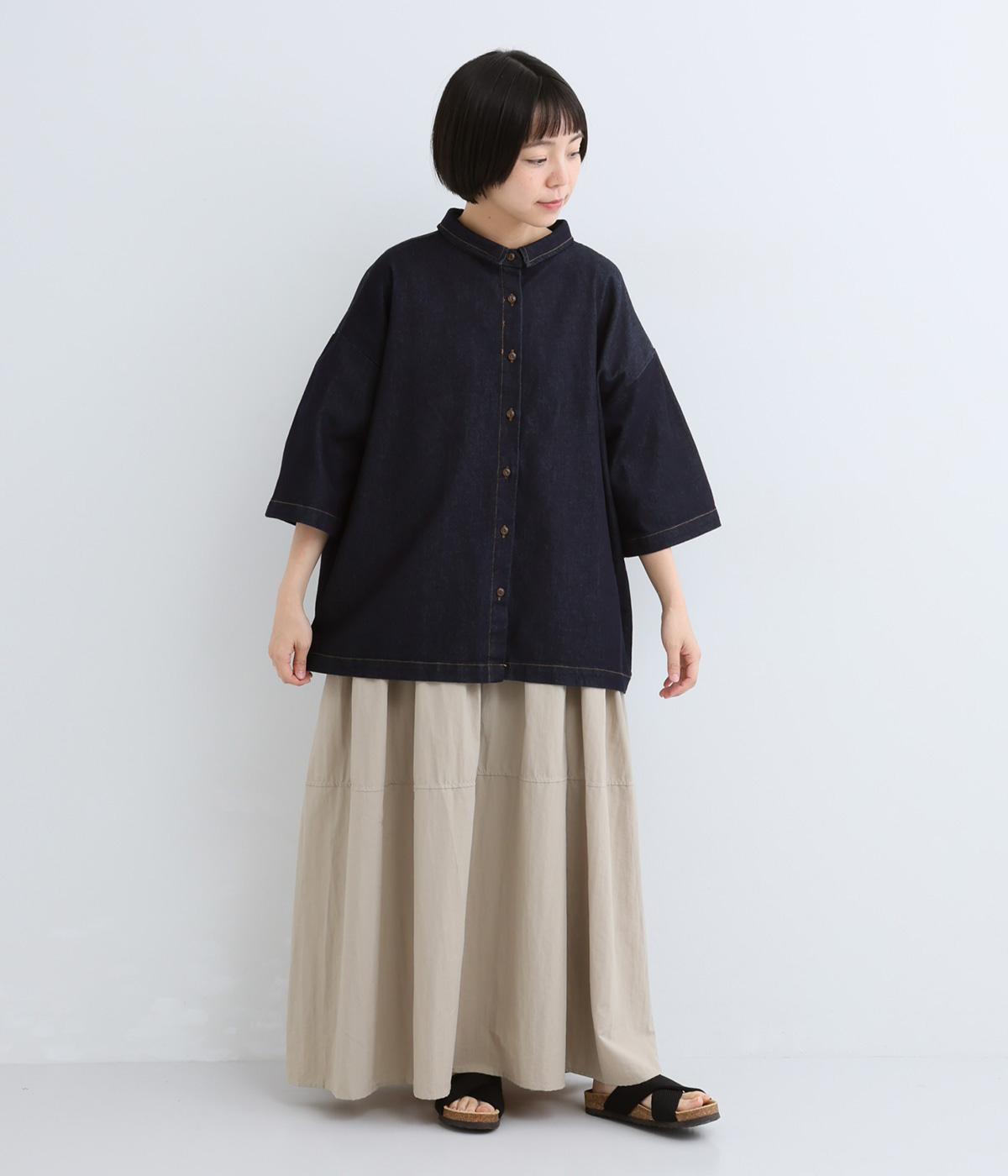 リネン混デニム ミニカラーシャツ｜COLORK（カラック）の商品詳細