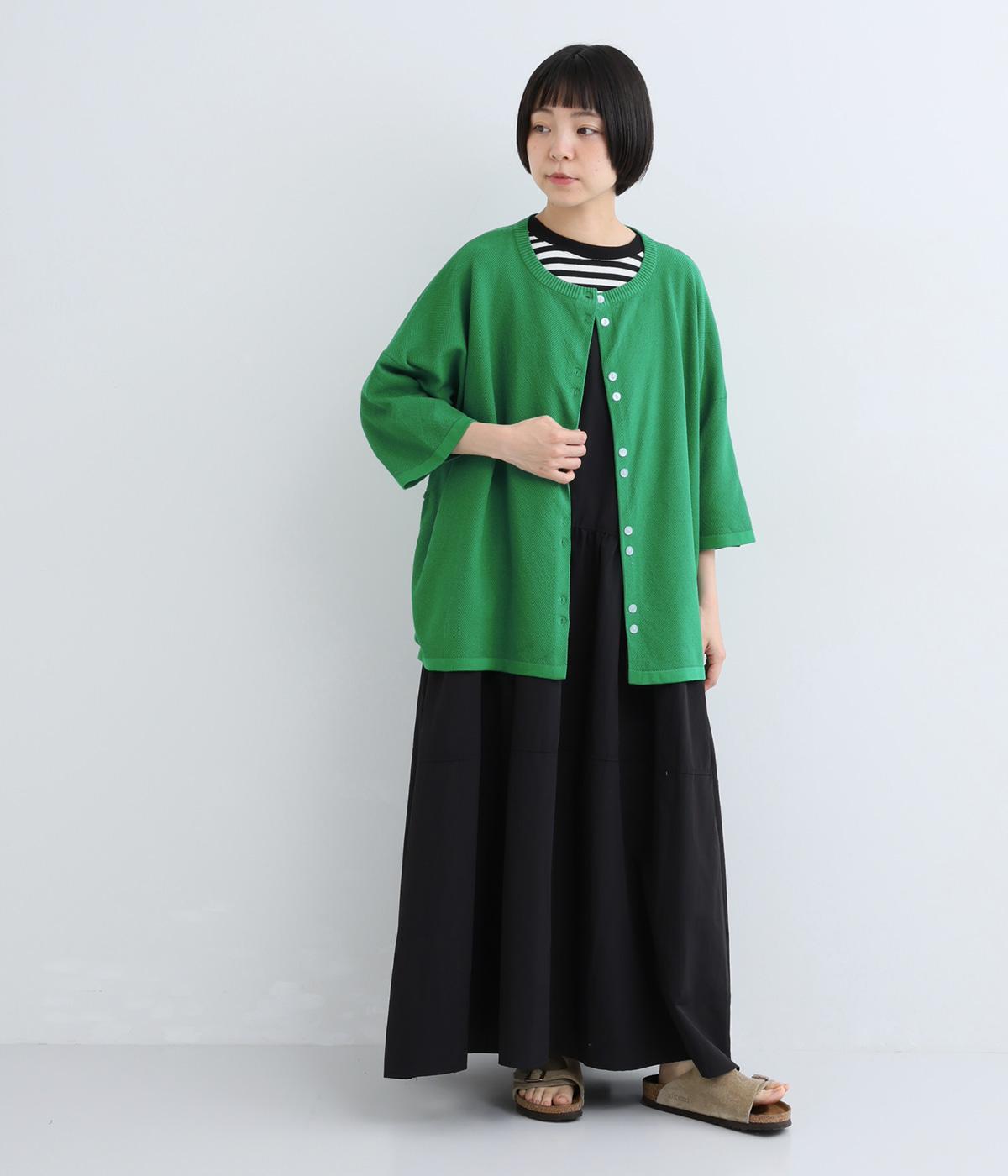 鹿の子5分袖クルーカーディガン｜COLORK（カラック）の商品詳細