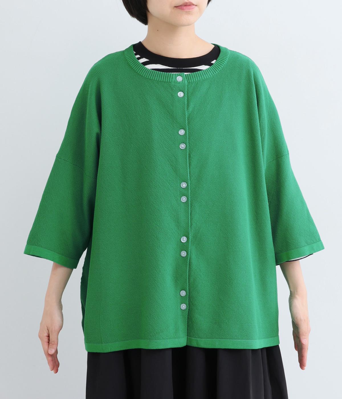 鹿の子5分袖クルーカーディガン｜COLORK（カラック）の商品詳細