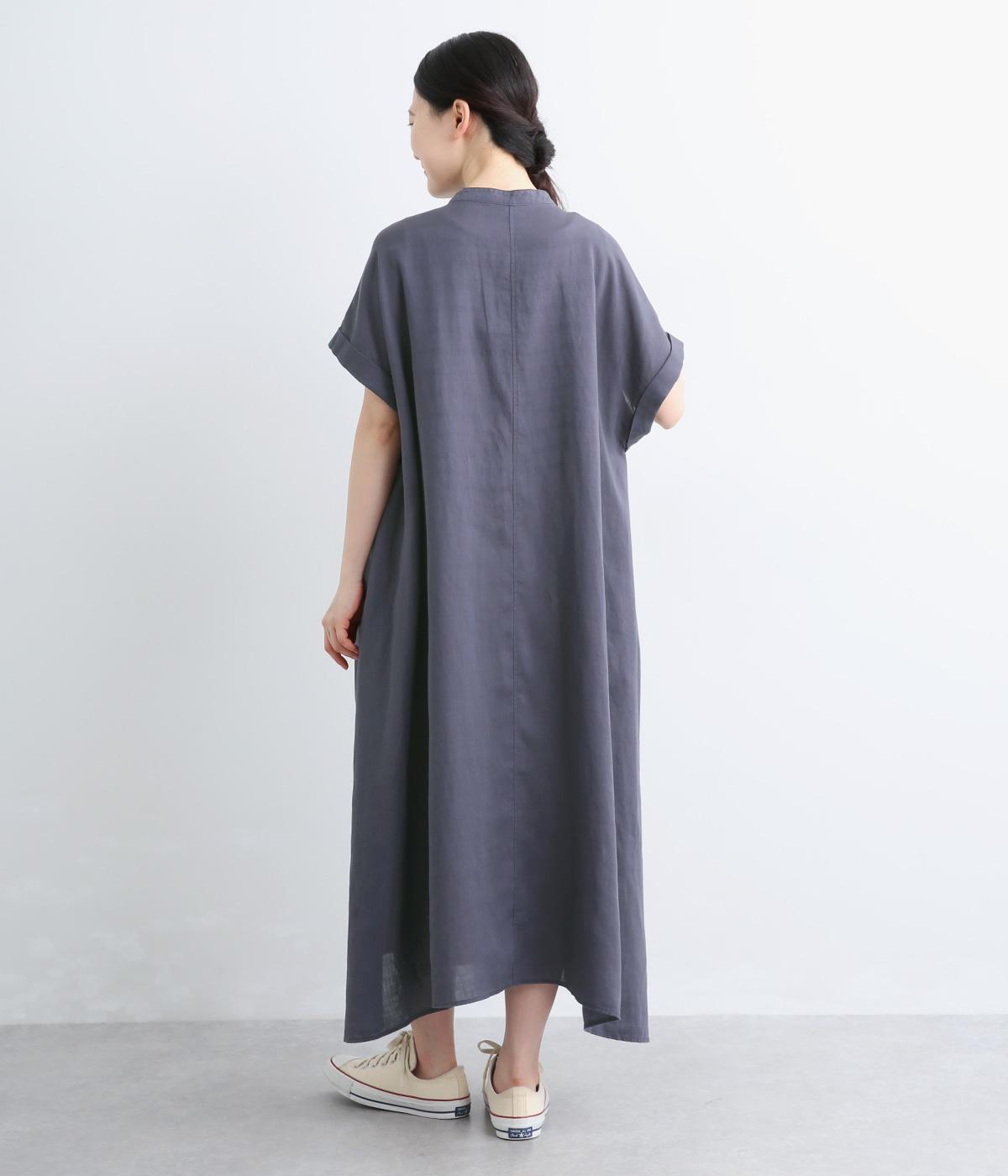 セルロースリネン フレンチスリーブワンピース｜Crea delice