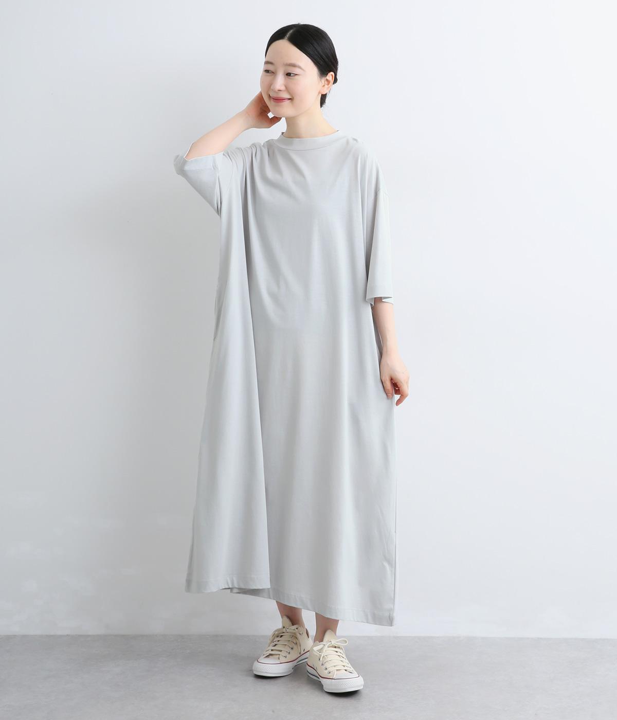 シルケット天竺 モックネックワンピース｜Crea delice（クレアデリス