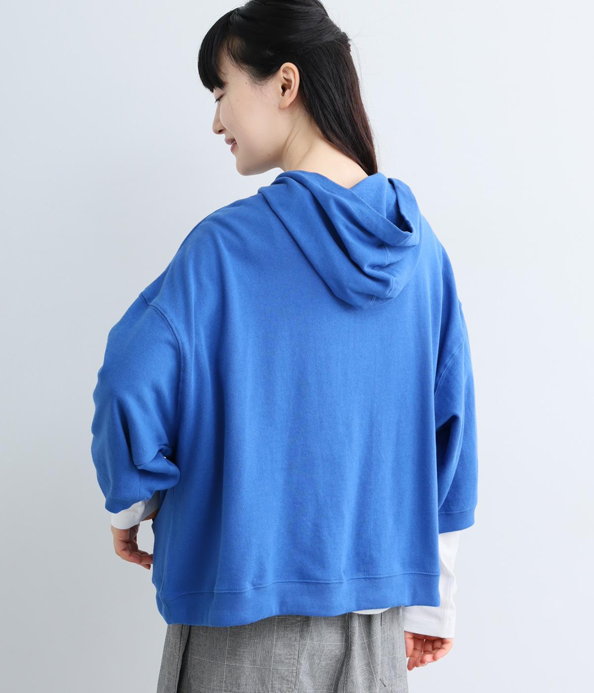 ミニ裏毛 7分袖フーデッドZIPパーカー｜kermu（ケルム）の商品詳細