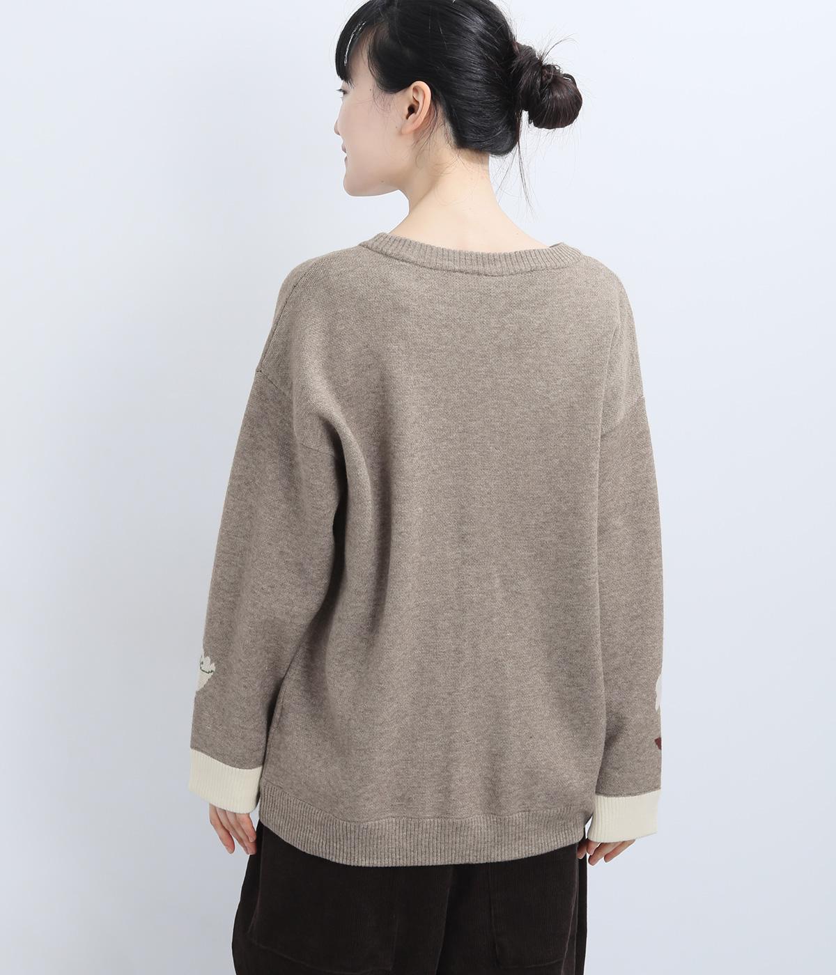 ふくもちニット お花ジャカードカーディガン｜Emago（イマゴ）の商品詳細