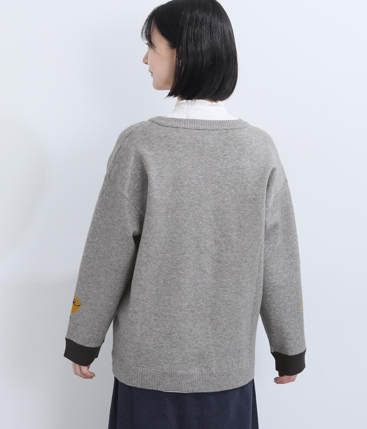 ふくもちニット お花ジャカードカーディガン｜Emago（イマゴ）の商品詳細