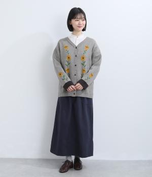 ふくもちニット お花ジャカードカーディガン｜Emago（イマゴ）の商品詳細