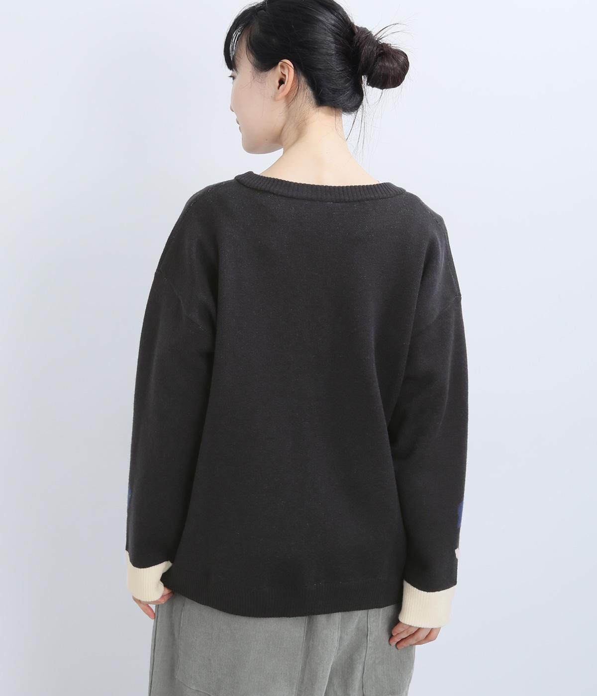 ふくもちニット お花ジャカードカーディガン｜Emago（イマゴ）の商品詳細