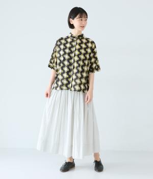 コットンボイル 花柄プリント半袖シャツ｜fu_dueka::（エーカ）の商品詳細