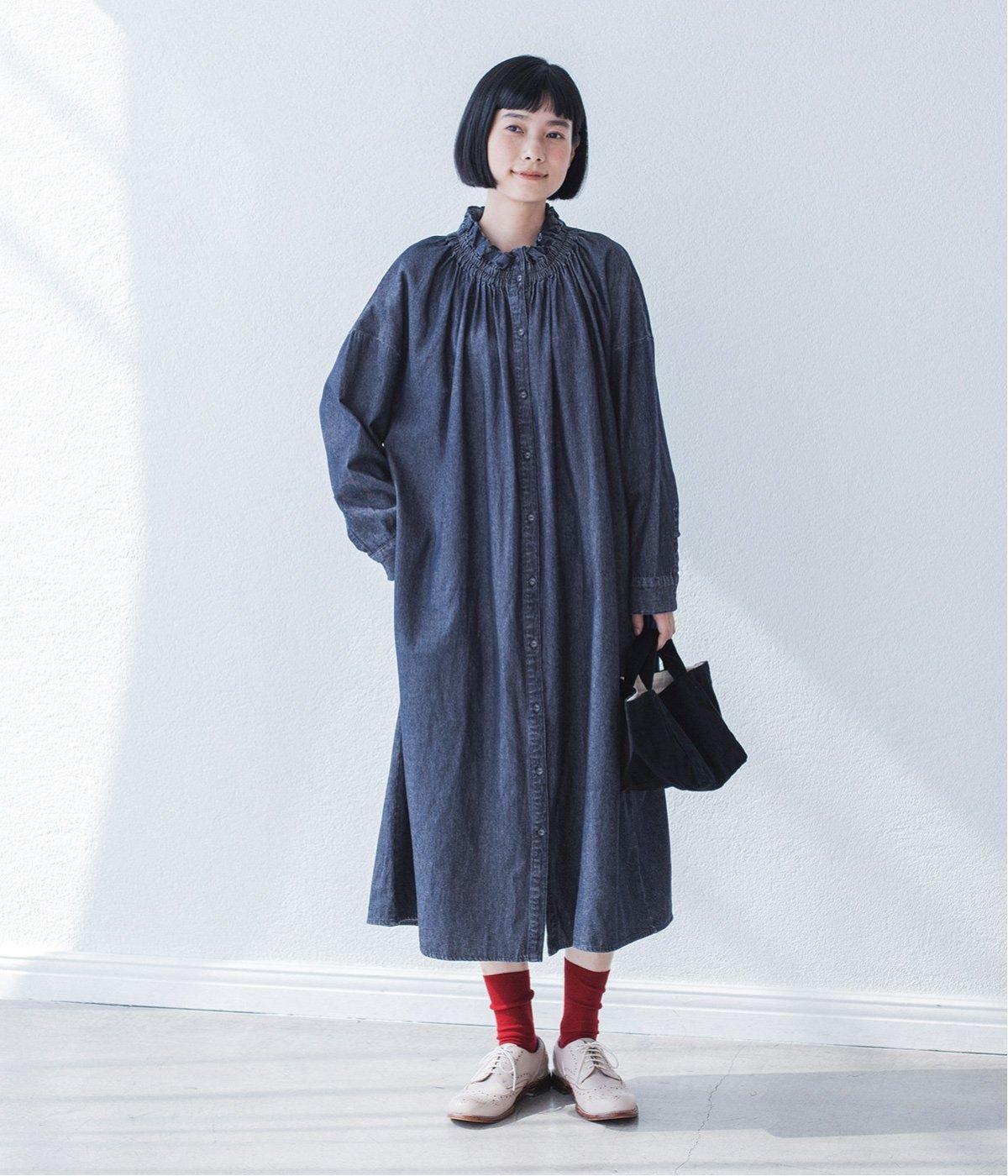 別注｜フリルカラーデニムワンピース｜LUPILIEN by natulan（ルピ