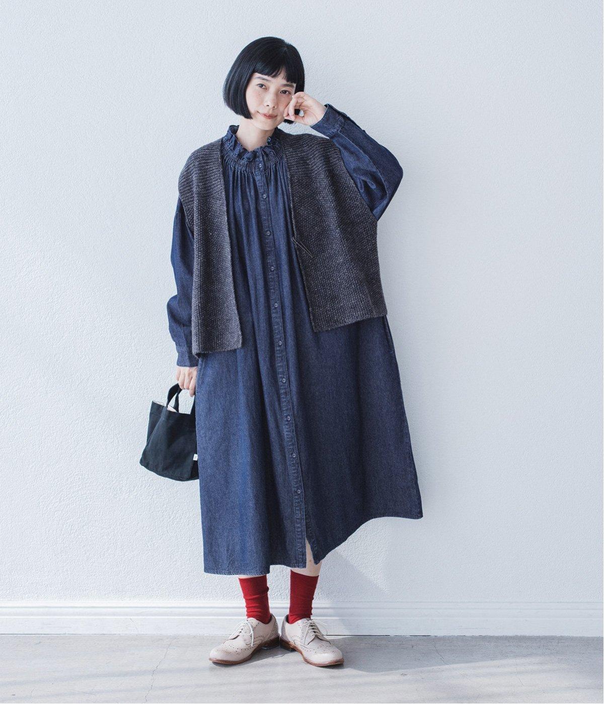 別注｜フリルカラーデニムワンピース｜LUPILIEN by natulan（ルピ