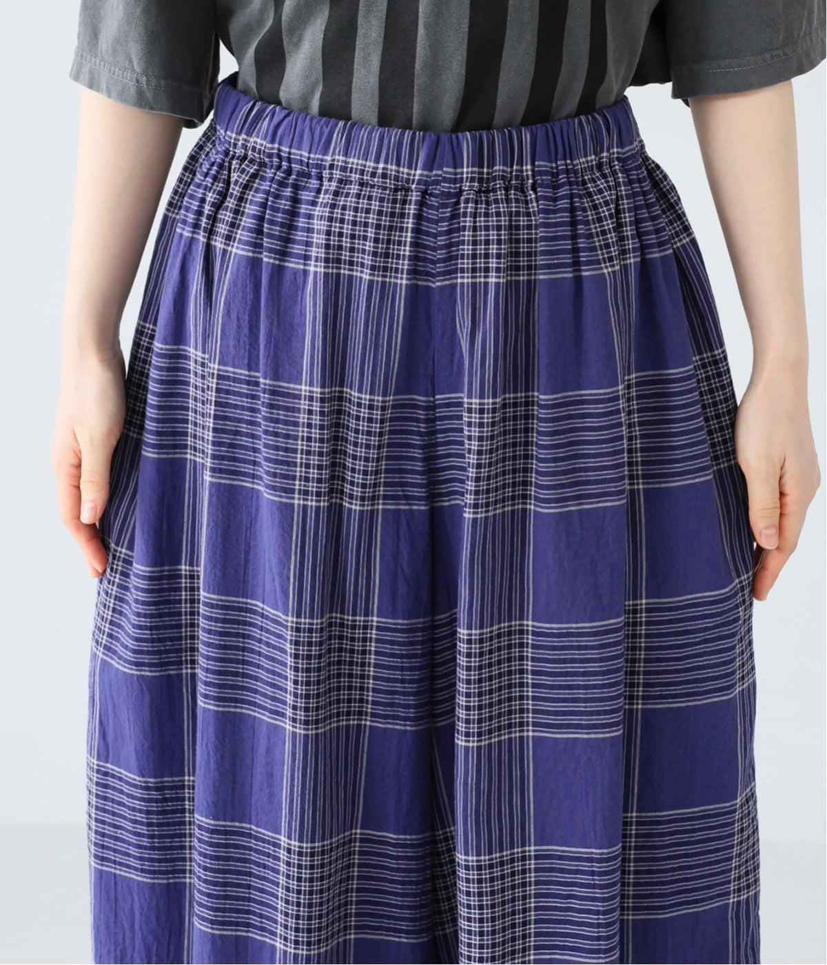 6月下旬発売予定】ワッシャーチェック ワイドパンツ｜ichi（イチ）の