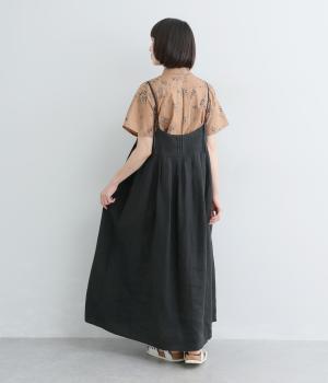 リネンワッシャー胸ピンタック2wayキャミワンピース｜ina（イナ）の