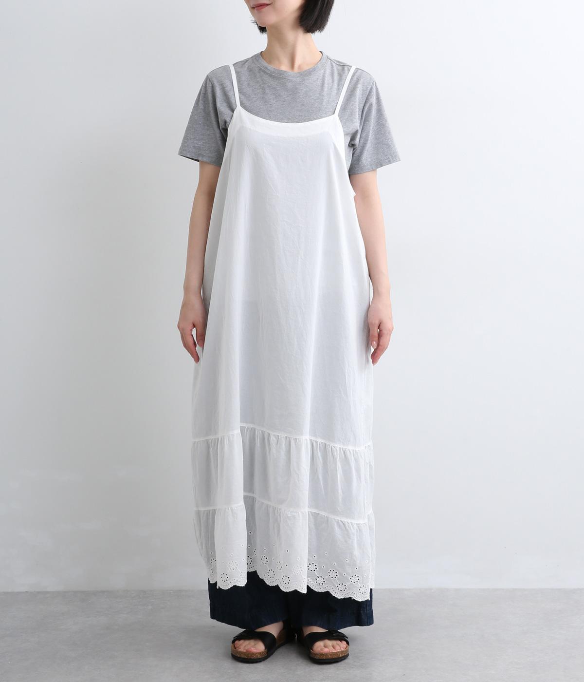裾スカラップレースキャミワンピース｜NUEVO BLANCA（ヌエヴォブランカ