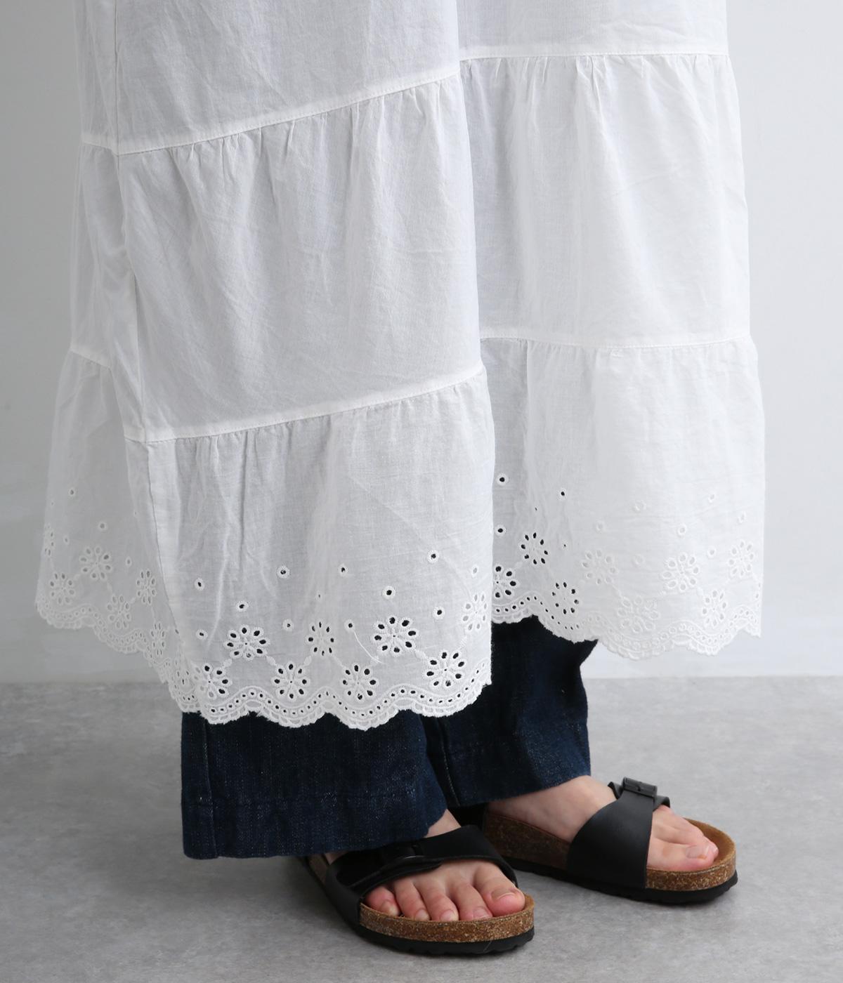 裾スカラップレースキャミワンピース｜NUEVO BLANCA（ヌエヴォブランカ