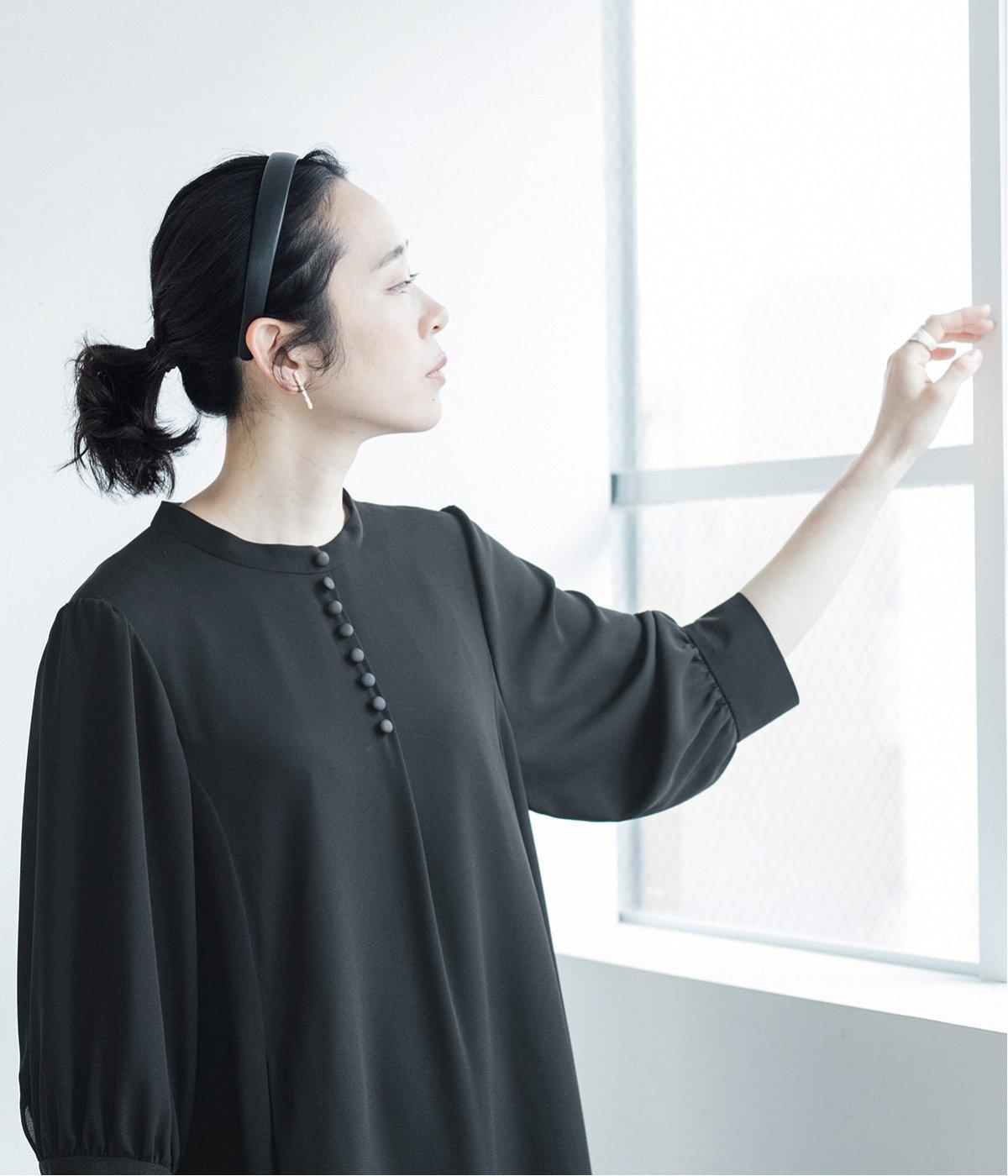 慶弔両用】大切な日のボタンフレアワンピース｜Luuna miu（ルウナミウ