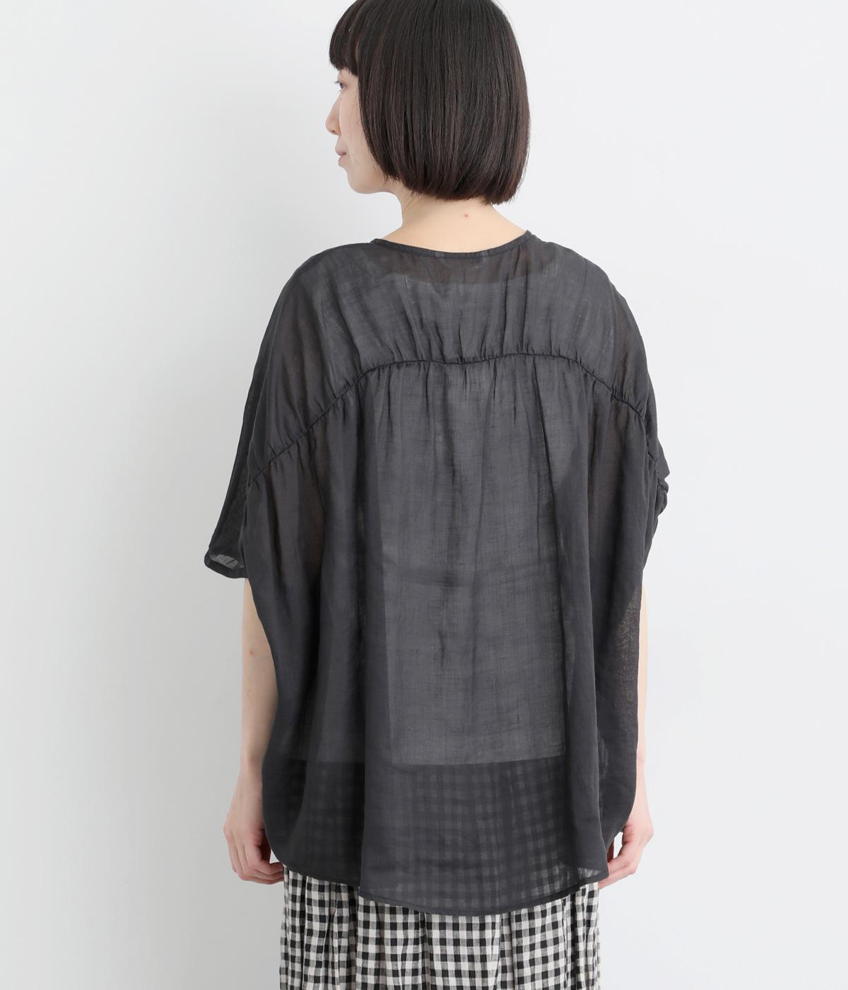シアーリネン バックギャザーシャツ｜nachukara（ナチュカラ）の商品詳細