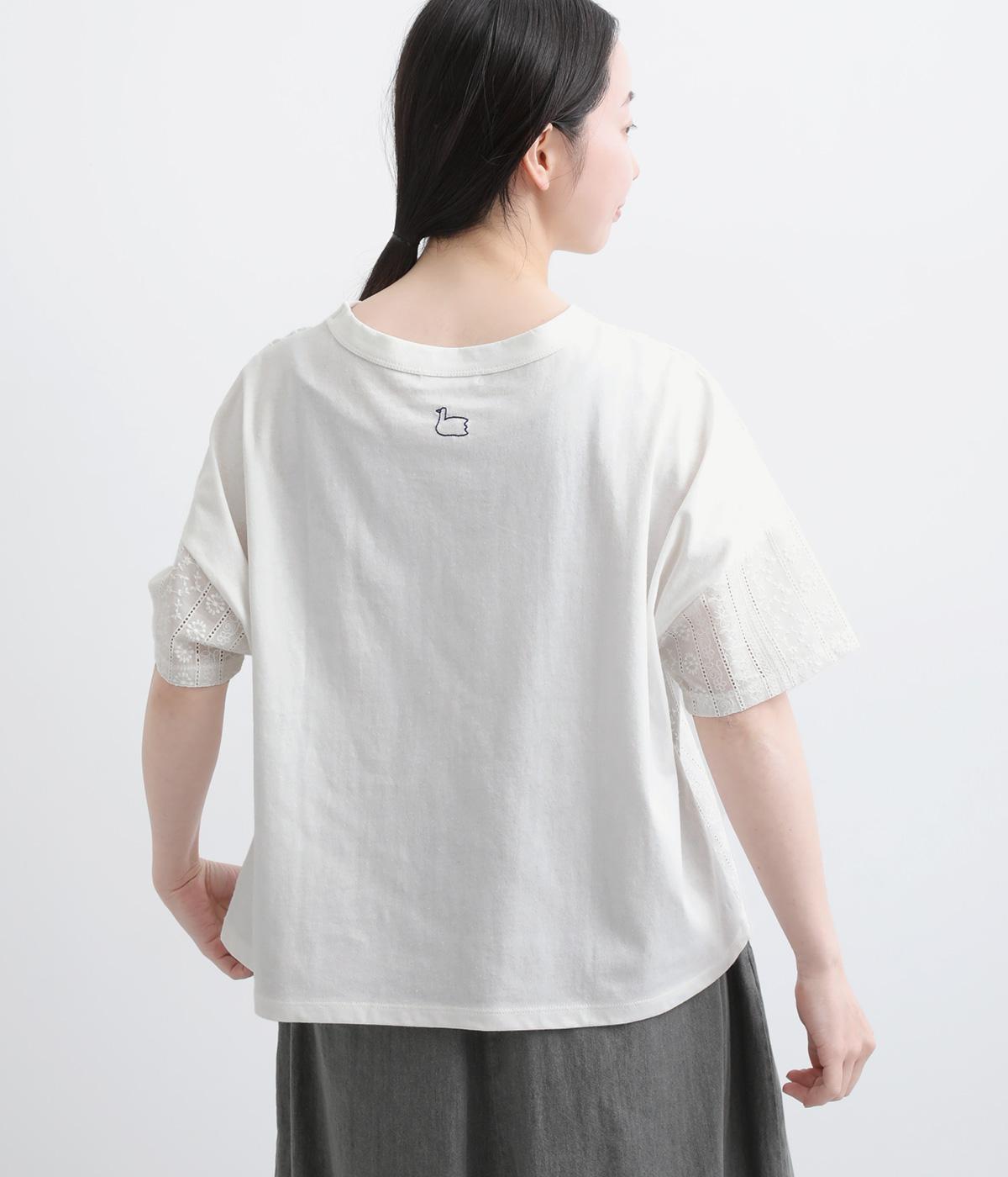 コットン天竺エンブロイダリーTシャツ｜nop de nod（ノップドゥノッド