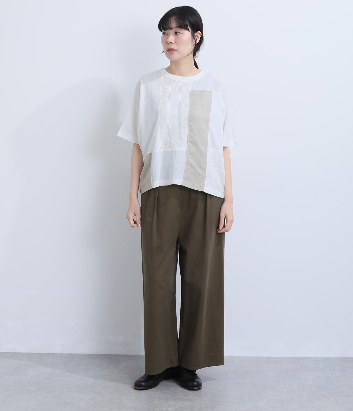 Cloche misc 布帛パッチワークTシャツ｜nop de nod（ノップドゥノッド