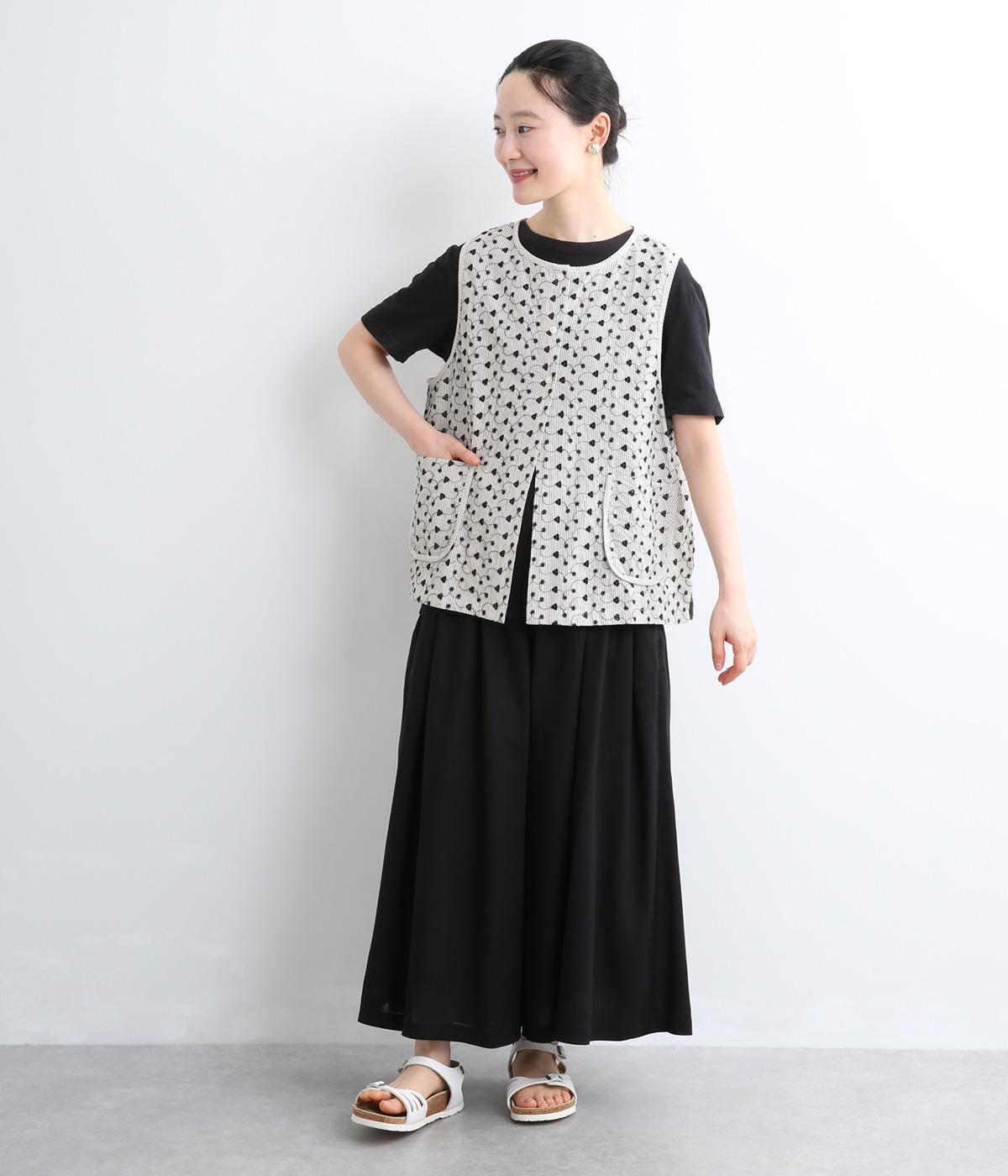 先染めコットン柄アソート花柄総刺繍入りベスト｜cloudnine（クラウド