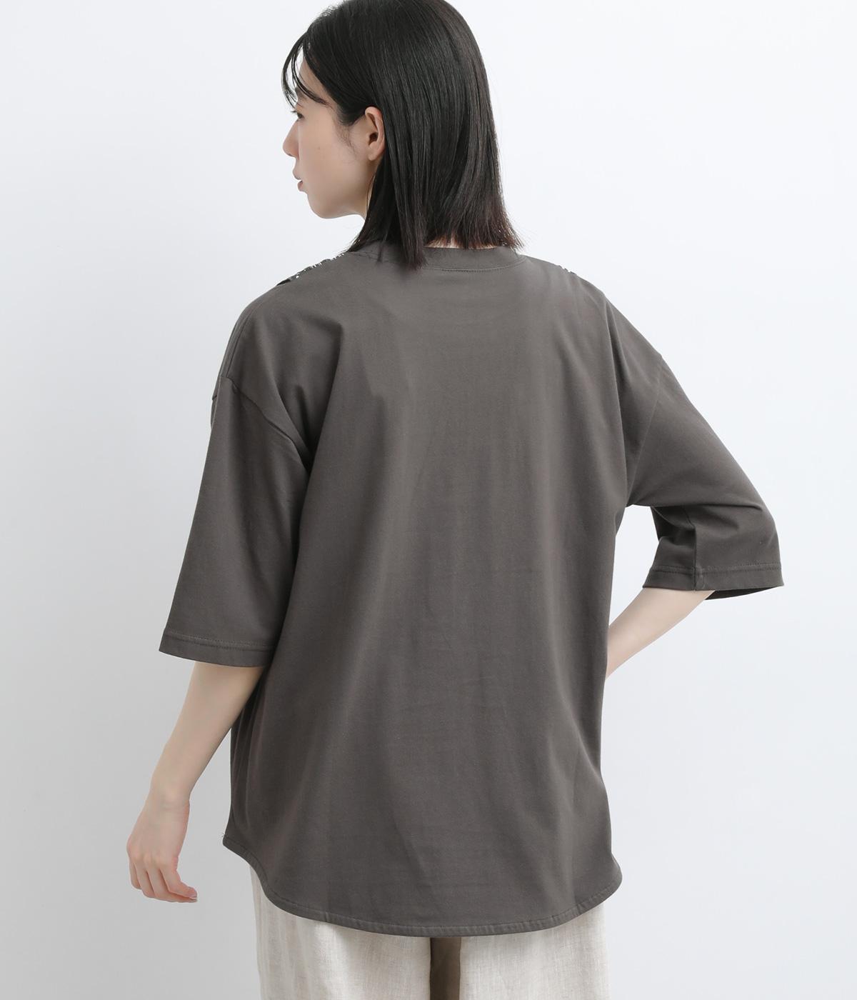 コットンジャージー異素材 フリルTEE｜ista-ire（イスタイーレ）の商品詳細