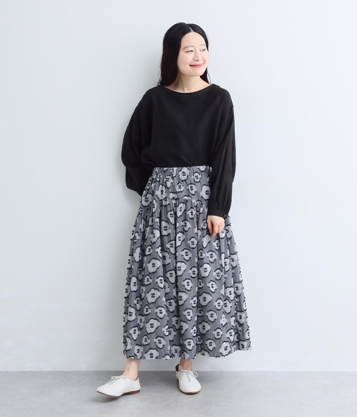 花柄ジャカード ギャザースカート｜+One（プラワン）の商品詳細