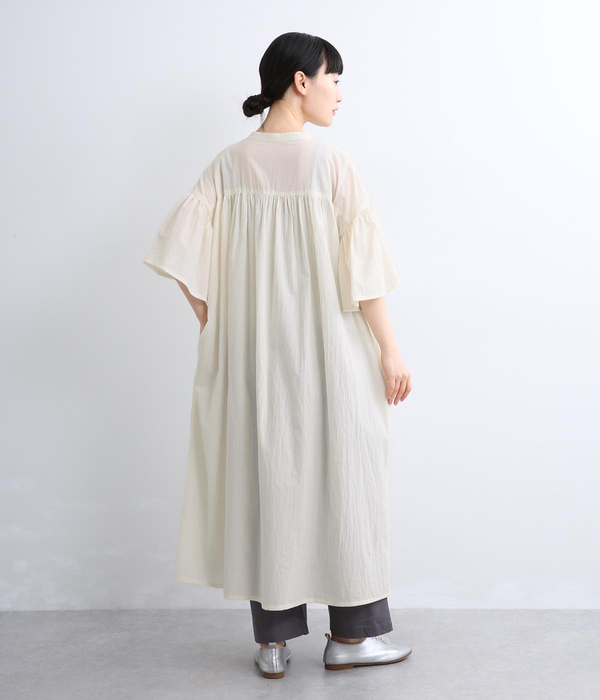 サンドウォッシュコットンギャザー切り替えワンピース｜Sorte cuff