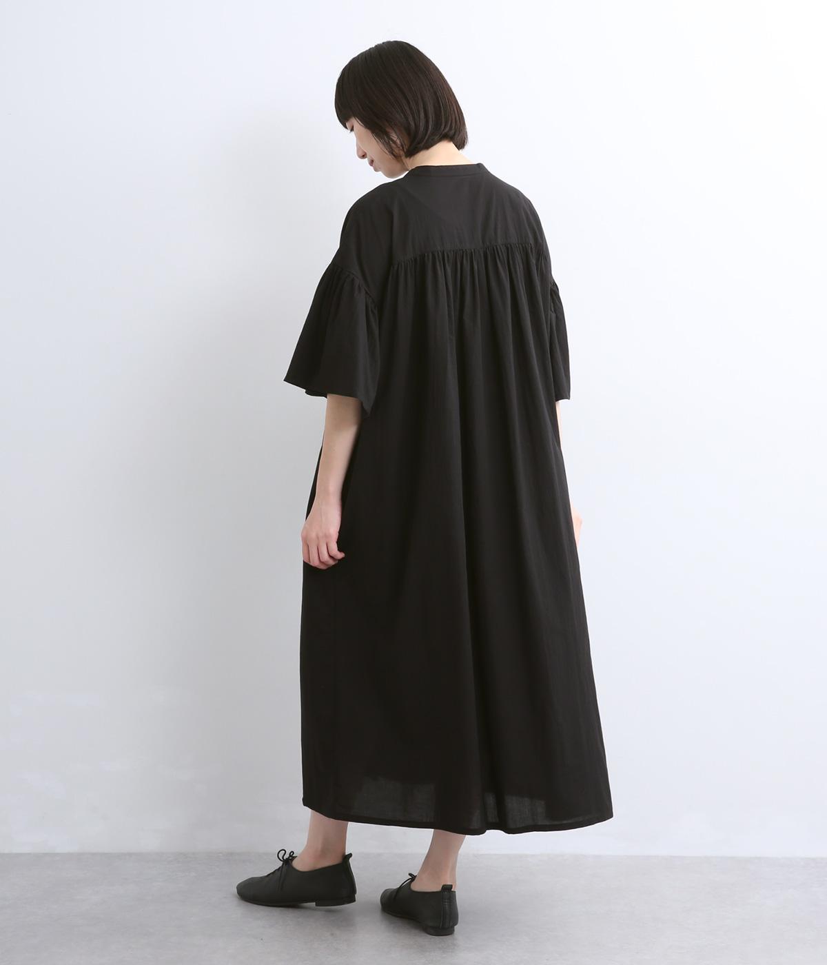 サンドウォッシュコットンギャザー切り替えワンピース｜Sorte cuff