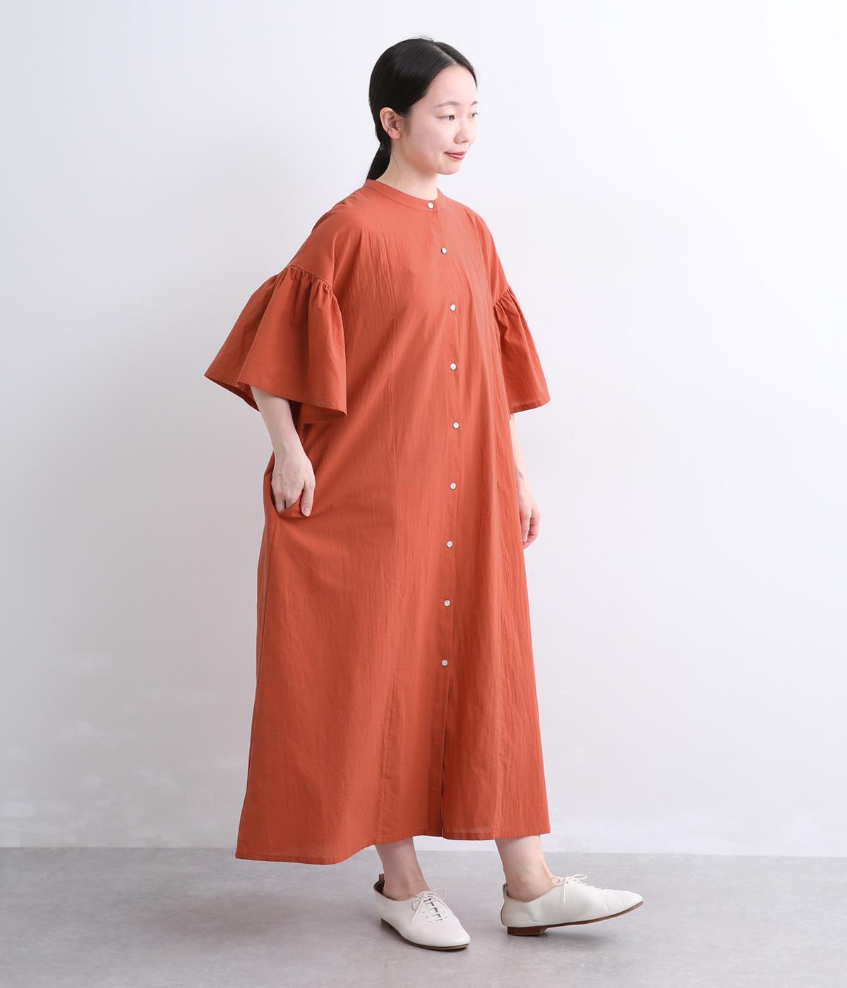 サンドウォッシュコットンギャザー切り替えワンピース｜Sorte cuff