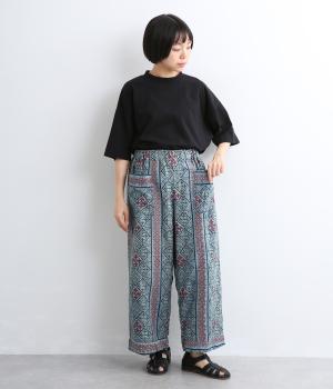 藍染プリントパンツ｜MALAIKA（マライカ）の商品詳細