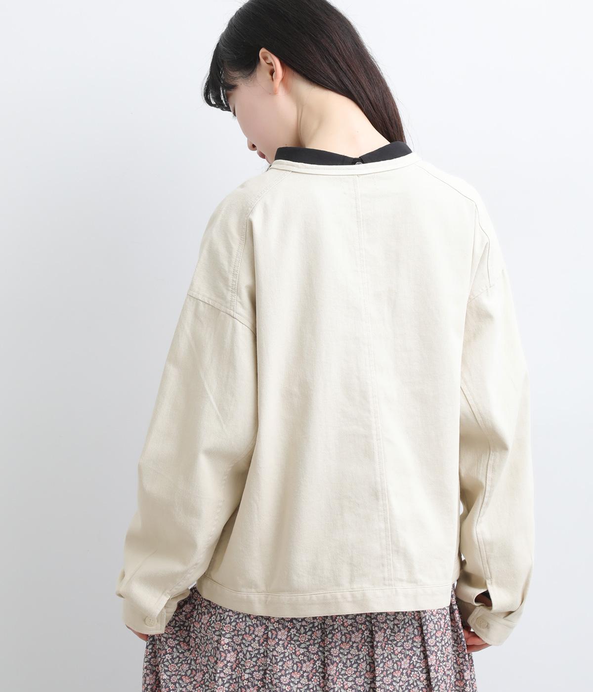 美品✨MHL. コットン ノーカラー 中綿 ブルゾン ベージュ ノーカラーブルゾン｜VAMU（ヴァミュー）の商品詳細
