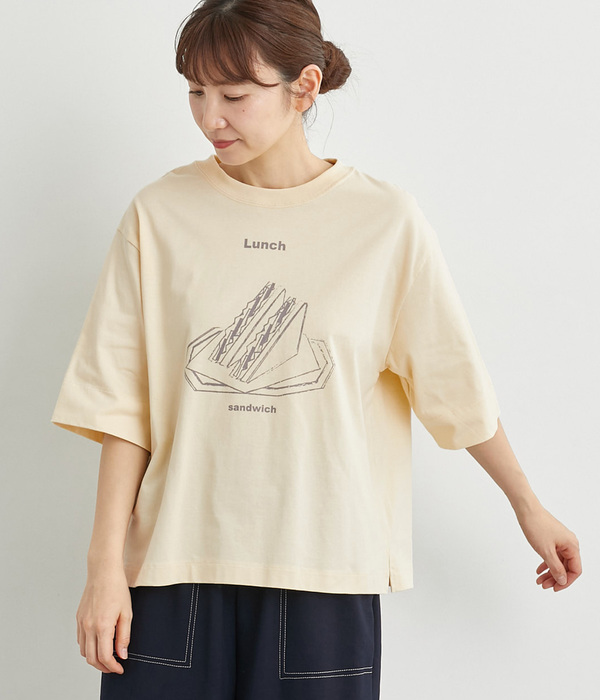 お食事プリントTシャツ(B・イエロー)