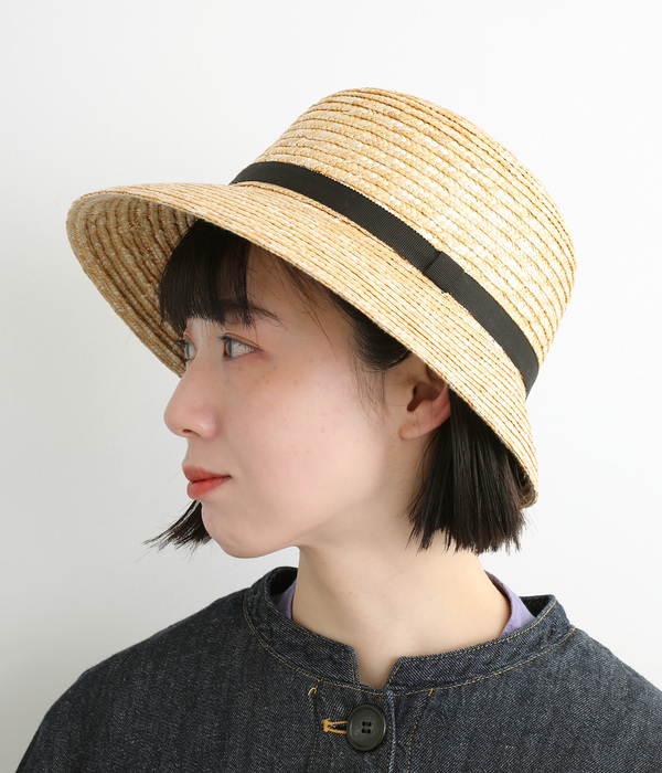 Franka　フランカ　女優帽(ナチュラル×ブラック)