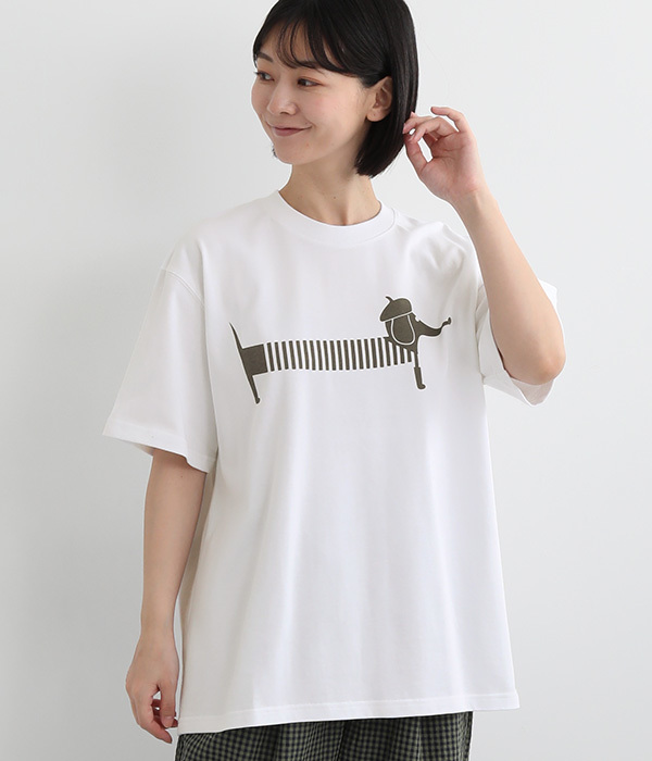 DOGプリントTシャツ(A・ホワイト)