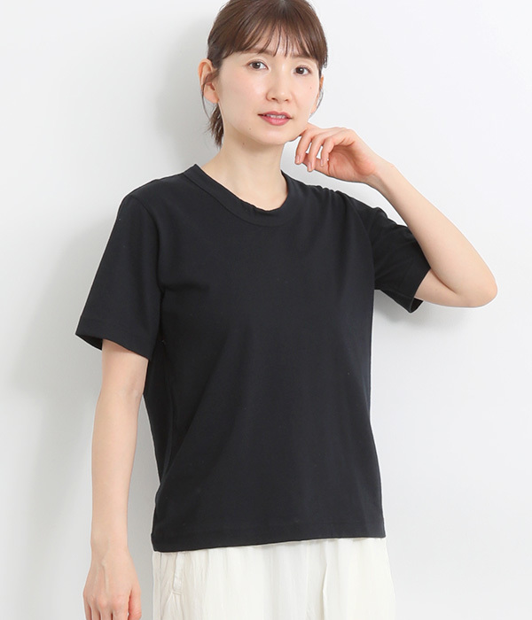 天竺太バインダー丸首Tシャツ(B・ダークネイビー)