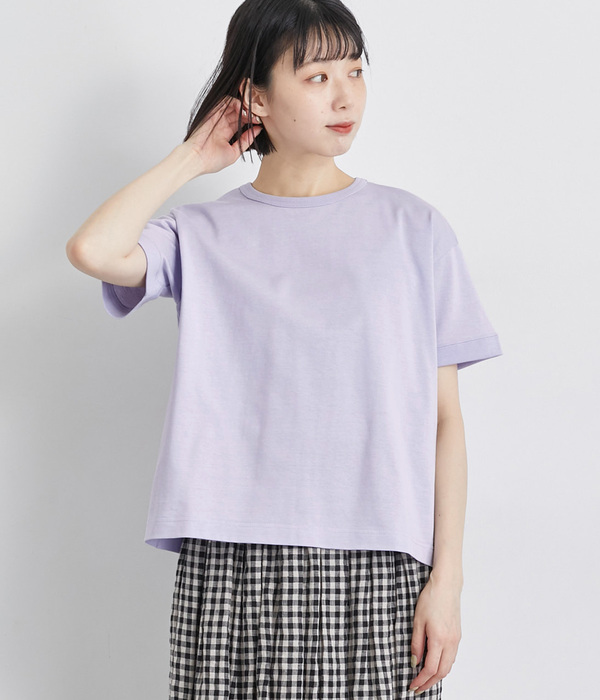 バスク天竺クルーネック半袖Tシャツ(B・ペールブルー)