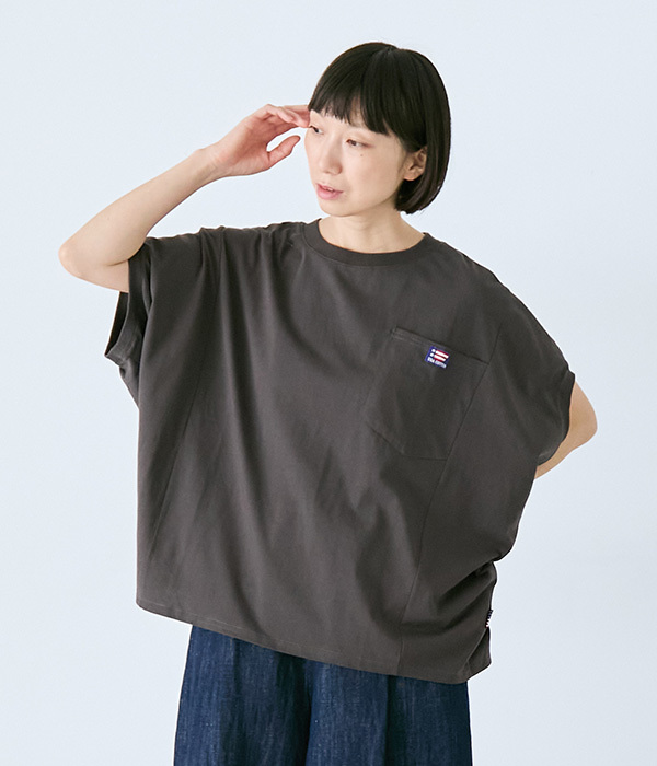 18sUSAコットン天竺バンザイTシャツ(E・チャコール)