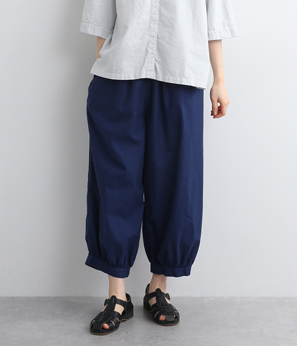 オックス日本製品染タックパンツ(B・ディープブルー)