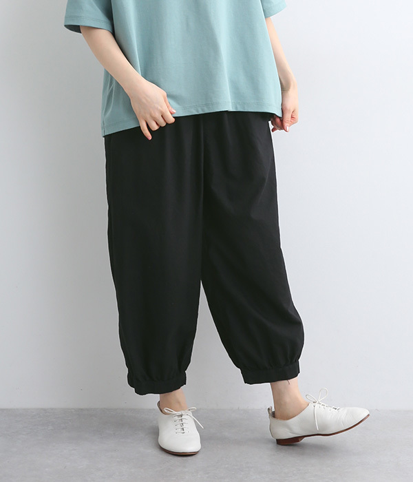 オックス日本製品染タックパンツ(C・ブラック)