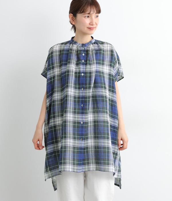 ラミータータンチェックチュニック(C・ネイビー)【新入荷】|nop ラミータータンチェックチュニック(C・ネイビー)【新入荷】|nop