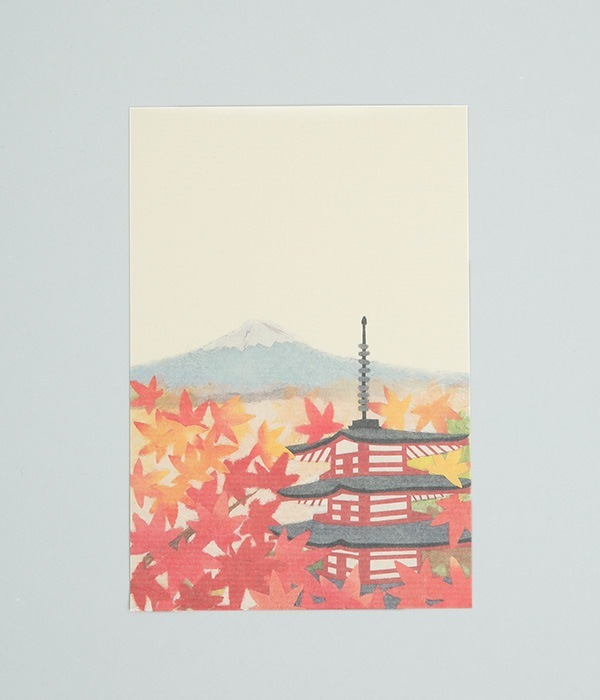 季節のはがき　秋の富士　5枚セット(カラー1)