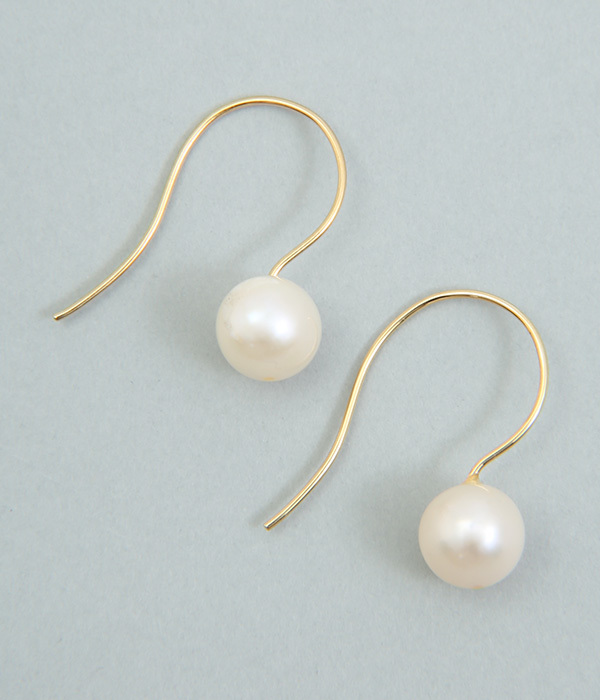 simple pearl ピアス(ゴールド)