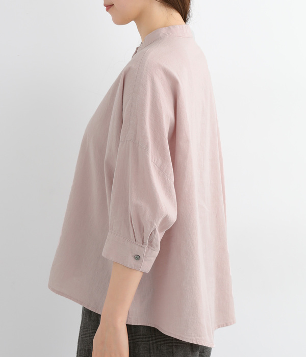 冬ギフト  コットンリネンブラウス(C・ピンク)【新入荷】｜ADIEU TRISTESSE トップス