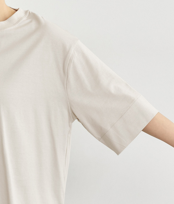 無地オーバーTシャツ(A・グレージュ)