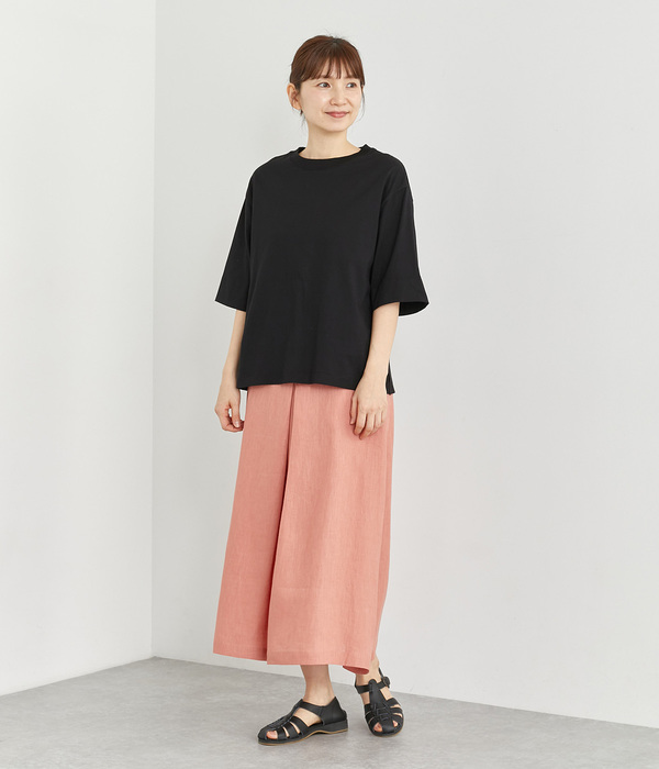 無地オーバーTシャツ(A・グレージュ)