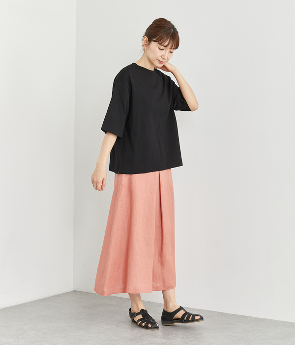 無地オーバーTシャツ(C・ブラック)