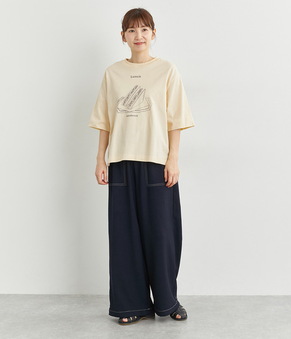 お食事プリントTシャツ(B・イエロー)