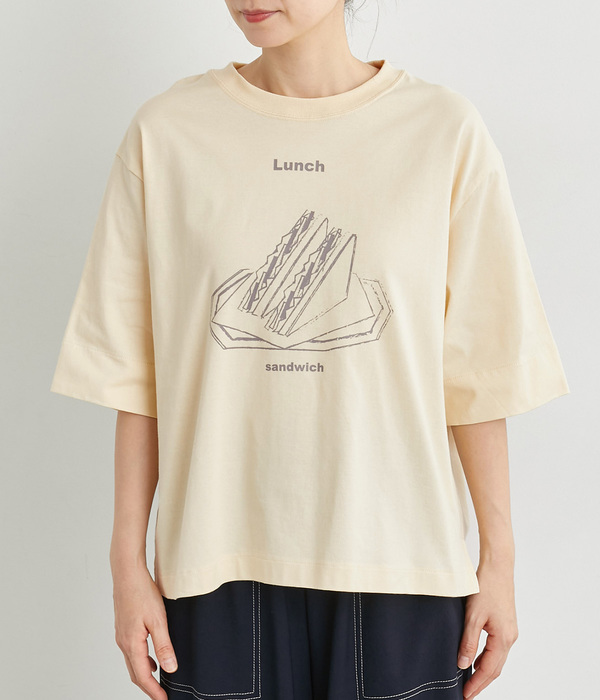 お食事プリントTシャツ(B・イエロー)